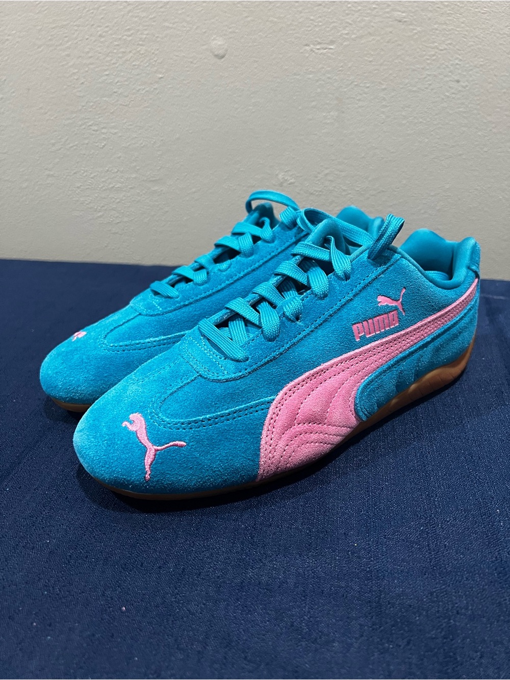 Puma Speedcat OG Tropical Blue Poised Pink Suede 400986-43 Size 7 Women’s